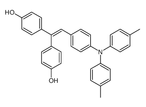 4-[1-(4-hydroxyphenyl)-2-[4-(4-methyl-N-(4-methylphenyl)anilino)phenyl]ethenyl]phenol结构式