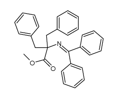 N-[1-(methoxycarbonyl)-1-benzyl-2-phenylethyl]benzophenone imine结构式