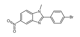 2-(4-bromo-phenyl)-1-methyl-5-nitro-1H-benzoimidazole结构式