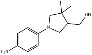 (1-(4-aminophenyl)-4,4-dimethylpyrrolidin-3-yl)methanol结构式
