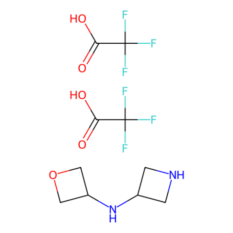 N-(oxetan-3-yl)azetidin-3-amine;bis(2,2,2-trifluoroacetic acid)结构式