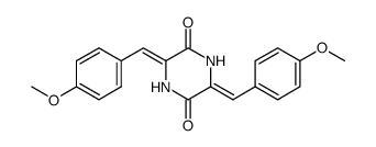 3,6-bis-(4-methoxy-benzylidene)-piperazine-2,5-dione Structure