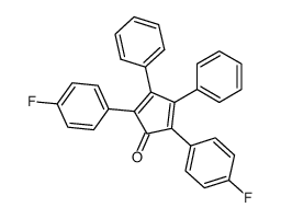 3,4-diphenyl-2,5-bis(p-fluorophenyl)cyclopentadienone structure