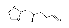 (R)-5-(1,3-dioxolan-2-yl)-4-methylpentanal Structure