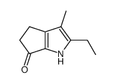 Cyclopenta[b]pyrrol-6(1H)-one, 2-ethyl-4,5-dihydro-3-methyl- (8CI,9CI)结构式