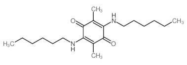 2,5-Cyclohexadiene-1,4-dione,2,5-bis(hexylamino)-3,6-dimethyl- Structure