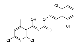 (2,6-DICHLORO-4-METHYLPYRIDIN-3-YL)([(([(2,6-DICHLOROPHENYL)METHYLENE]AMINO)OXY)CARBONYL]AMINO)METHANONE Structure