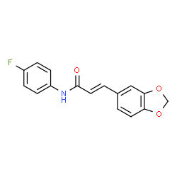 3-(1,3-BENZODIOXOL-5-YL)-N-(4-FLUOROPHENYL)ACRYLAMIDE picture