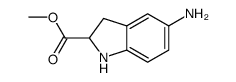1H-Indole-2-carboxylicacid,5-amino-2,3-dihydro-,methylester(9CI) structure