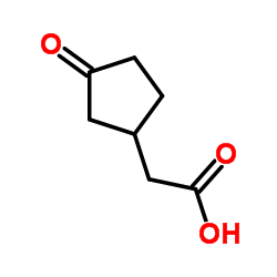 (3-Oxocyclopentyl)acetic acid Structure
