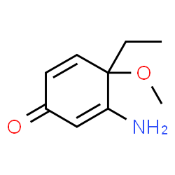 2,5-Cyclohexadien-1-one,3-amino-4-ethyl-4-methoxy-(9CI)结构式