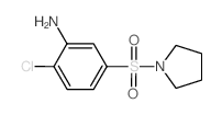 2-Chloro-5-(1-pyrrolidinylsulfonyl)aniline结构式