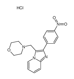 4-[[2-(4-nitrophenyl)imidazo[1,2-a]pyridin-3-yl]methyl]morpholine,hydrochloride结构式