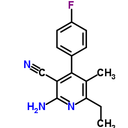 2-Amino-6-ethyl-4-(4-fluorophenyl)-5-methylnicotinonitrile structure