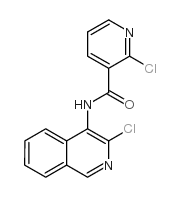 2-chloro-N-(3-chloroisoquinolin-4-yl)pyridine-3-carboxamide结构式