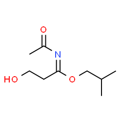 Propanimidic acid,N-acetyl-3-hydroxy-,2-methylpropyl ester Structure