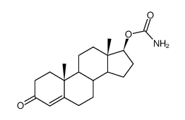 17 beta-aminocarbonyloxy-4-androsten-3-one structure