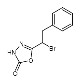 5-(1-bromo-2-phenyl-ethyl)-3H-[1,3,4]oxadiazol-2-one结构式