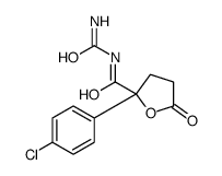 N-carbamoyl-2-(4-chlorophenyl)-5-oxooxolane-2-carboxamide结构式