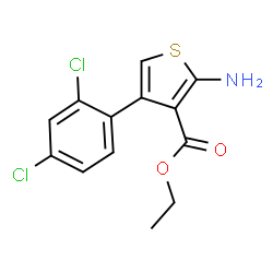 3-Thiophenecarboxylic acid, 2-amino-4-(2,4-dichlorophenyl)-, ethyl ester结构式