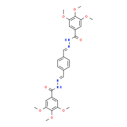 N',N''-[1,4-phenylenedi(methylylidene)]bis(3,4,5-trimethoxybenzohydrazide)结构式
