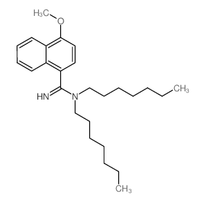 1-Naphthamidine, N,N-diheptyl-4-methoxy-, hydrochloride structure