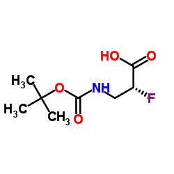 (2R)-2-Fluoro-3-({[(2-methyl-2-propanyl)oxy]carbonyl}amino)propanoic acid结构式
