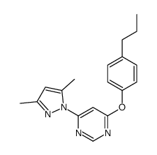 4-(3,5-dimethylpyrazol-1-yl)-6-(4-propylphenoxy)pyrimidine Structure