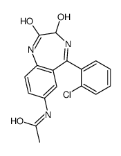 N-[5-(2-chlorophenyl)-3-hydroxy-2-oxo-1,3-dihydro-1,4-benzodiazepin-7-yl]acetamide结构式