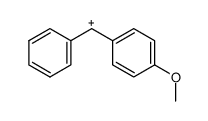 (4-methoxyphenyl)phenylmethyl cation结构式