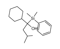 1-cyclohexyl-1-[dimethyl(phenyl)silyl]-3-methylbutan-1-ol Structure