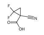 Cyclopropanecarboxylic acid, 1-cyano-2,2-difluoro- (9CI) structure