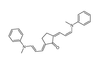 (2E,5E)-2,5-bis[(E)-3-(N-methylanilino)prop-2-enylidene]cyclopentan-1-one结构式