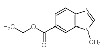 1-甲基-1H-苯并咪唑-6-羧酸乙酯结构式