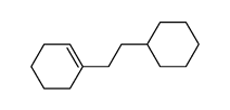 1-cyclohex-1-enyl-2-cyclohexyl-ethane Structure