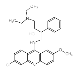 1,4-Butanediamine,N1-(6-chloro-2-methoxy-9-acridinyl)-N4,N4-diethyl-2-phenyl-, hydrochloride(1:2)结构式