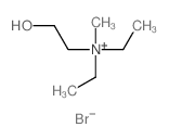 Ethanaminium,N,N-diethyl-2-hydroxy-N-methyl-, bromide (1:1) structure