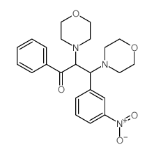 1-Propanone,2,3-di-4-morpholinyl-3-(3-nitrophenyl)-1-phenyl-结构式