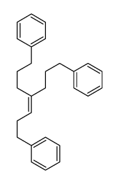 1,7-diphenyl-4-(3-phenylpropyl)hept-3-ene结构式