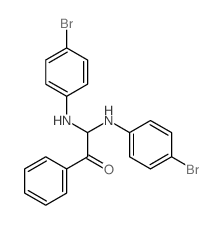 2,2-bis[(4-bromophenyl)amino]-1-phenyl-ethanone结构式