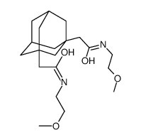 N-(2-methoxyethyl)-2-[3-[2-(2-methoxyethylamino)-2-oxoethyl]-1-adamantyl]acetamide结构式