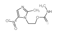 Carbamothioic acid,methyl-, O-[2-(2-methyl-5-nitro-1H-imidazol-1-yl)ethyl] ester (9CI) Structure