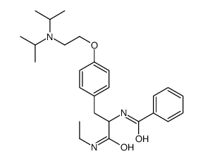 N-[3-[4-[2-[di(propan-2-yl)amino]ethoxy]phenyl]-1-(ethylamino)-1-oxopropan-2-yl]benzamide结构式