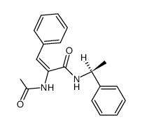 S(+)-N-(α-Phenylethyl)-α-acetamidozimtsaeureamid结构式