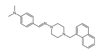 N,N-dimethyl-4-[(E)-[4-(naphthalen-1-ylmethyl)piperazin-1-yl]iminomethyl]aniline结构式