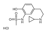 N-[5-[2-(cyclopropylamino)ethyl]-2-hydroxyphenyl]methanesulfonamide,hydrochloride Structure