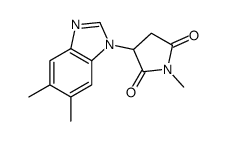 2,5-Pyrrolidinedione,3-(5,6-dimethyl-1H-benzimidazol-1-yl)-1-methyl-(9CI)结构式