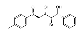 2-bromo-(SS)-4-(4-methylphenylsulfinyl)-1-phenyl-(2R,2R,3S)-butane-1,3-diol Structure