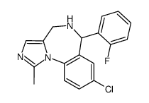 8-chloro-6-(2-fluorophenyl)-1-methyl-5,6-dihydro-4H-imidazo[1,5-a][1,4]benzodiazepine Structure