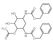 [2,3-dihydroxy-4,6-bis(phenylmethoxycarbonylamino)cyclohexyl] acetate structure